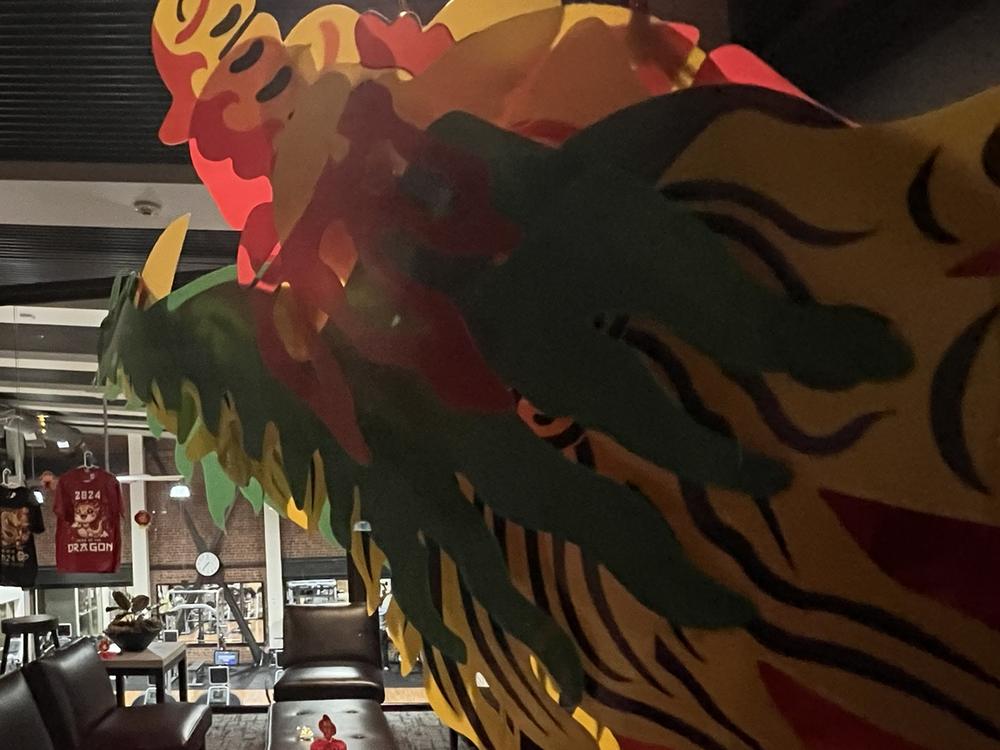 Paper dragon decoration at the Year of the Dragon celebration